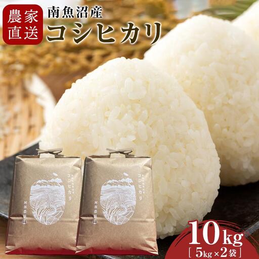 【令和7年産】農家直送　南魚沼産コシヒカリ　10kg(5kg×2袋）【2026年3月上旬より順次発送予定】【銘柄米 ブランド米 精米 こしひかり コシヒカリ 魚沼産 新潟米 産地直送 お米 米 こめ コメ ご飯 御飯 ごはん】