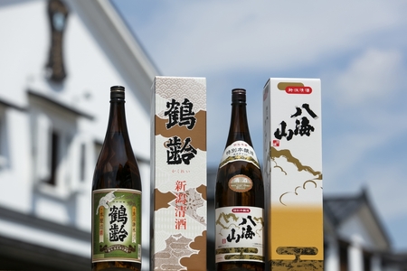 越後の名酒「鶴齢」「八海山」本醸造飲み比べセット(各1800ml)