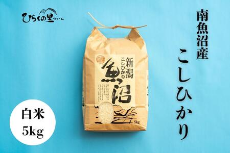【令和7年産新米予約】南魚沼産コシヒカリ 白米5kg ひらくの里ファーム【2025年9月中旬より順次発送予定】