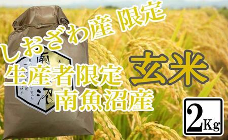[2kg]玄米 しおざわ産限定 生産者限定 南魚沼産コシヒカリ