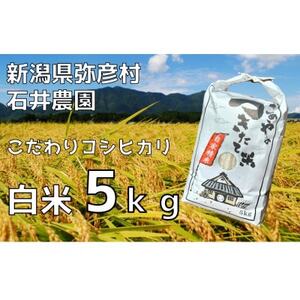 [新米]新潟県弥彦村石井農園 令和6年産コシヒカリ[白米 5kg]