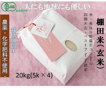 【2025年産新米】魚沼産コシヒカリ 苗場プリンセス・プレミアム 有機jaS認証米 玄米20kg（5kg×4）