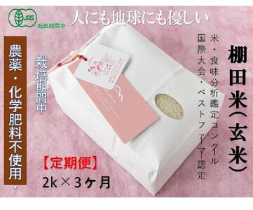 [2025年産新米][定期便]魚沼コシヒカリ 苗場プリンセス・プレミアム 有機jaS認証米 玄米(2kg)×3回 合計6kg