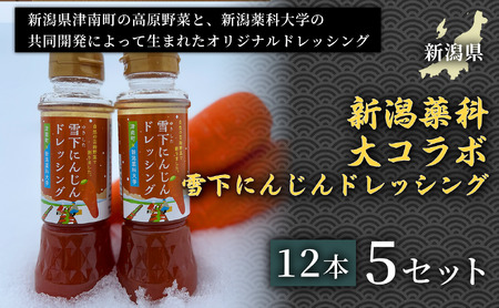 新潟薬科大コラボ 雪下にんじんドレッシング12本セット 5セット| 津南町 にんじん