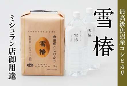 魚沼産コシヒカリ 雪椿 魚沼のおいしいお水 雪椿 (5kg×1袋・2l×2本) 特別栽培 | 魚沼 津南町 令和7年