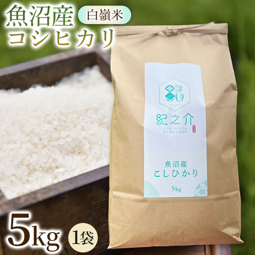[令和8年産先行予約]魚沼産コシヒカリ 白嶺米 5kg(5kg×1袋) | 津南町 魚沼
