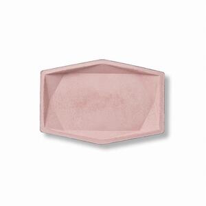 colm多角形レザートレイLサイズ　ピンク　独自立体成型製法　