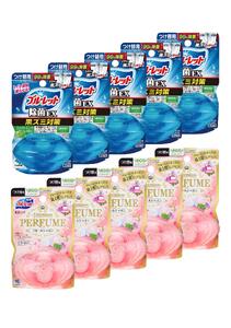 液体ブルーレットPremium PERFUME&除菌EX 付替え用 各5個セット 詰め替え 詰替え 付け替え 付替え