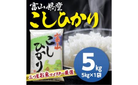 富山県産コシヒカリ 5kg 高岡市 米 精米