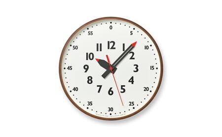 fun pun clock BW ブラウン /Mサイズ（YD14-08 M BW）Lemnos レムノス  時計