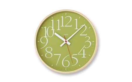 AY clock RC［電波時計］/ グリーン（AY14-10 GN）Lemnos レムノス 時計