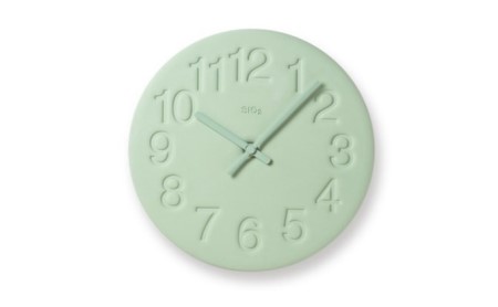 珪藻土の時計 / グリーン （LC11-08 GN）Lemnos レムノス 時計