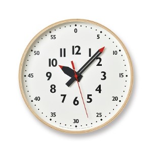 掛け時計 受賞多数 時計 fun pun clock Mサイズ YD14-08 M 壁掛け時計 Lemnos レムノス インテリア