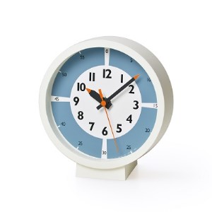 fun pun clock with color! for table /ライトブルー (YD18-05LBL)Lemnos レムノス 時計