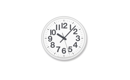 ナンバーの時計/ ホワイト（YK21-12WH）Lemnos 掛け時計