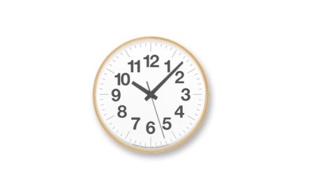 ナンバーの時計 PLY/（YK21-14）Lemnos 掛け時計