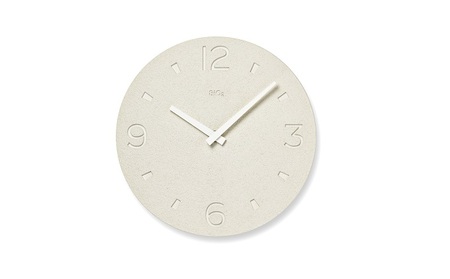 珪藻土の時計(掻き落とし仕上げ) / ホワイト(NY21-03 WH)レムノス Lemnos 時計