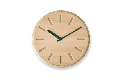 Paper-Wood CLOCK line/グリーン(DRL19-06 GN) レムノス Lemnos 時計