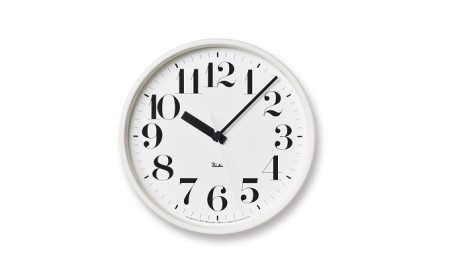 電波時計 RIKI STEEL CLOCK ホワイト WR08-25 WH 掛け時計 壁掛け時計 時計 レムノス Lemnos 装飾品 民芸品 工芸品 工芸 電波 伝統技術 インテリア
