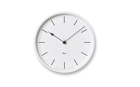 RIKI STEEL CLOCK[電波時計]/ホワイト(WR08-24 WH) レムノス Lemnos 時計