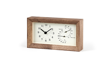 FRAME［温湿度計付］/ ブラウン（LC13-14 BW）レムノス Lemnos 時計