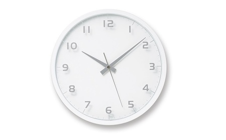 nine clock［電波時計］/ LC08-14W WH レムノス Lemnos 時計