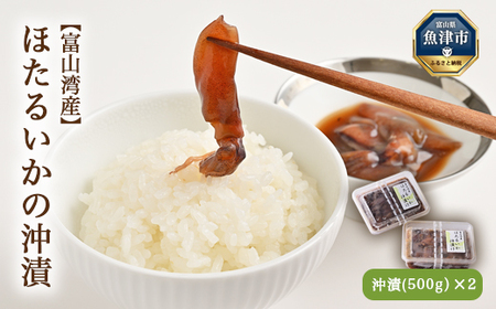 富山湾産 ほたるいかの沖漬(500g)×2パック 