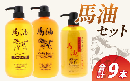 馬油セット（シャンプー・コンディショナー・ボディソープ　各3本）[D-055001] | レディース メンズ ばゆ ばーゆ バーユ 美容 コスメ 富山県 滑川市
