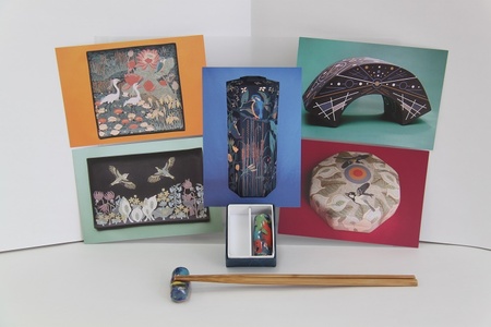 絵ハガキ&万華陶(R)箸置セット(Y01)