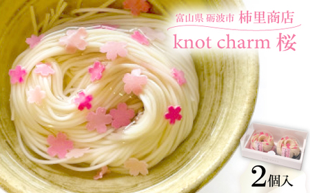 富山県砺波市 柿里商店手延べ素麺「knot charm 桜2」桜もお召し上がりいただけます_麺 そうめん _