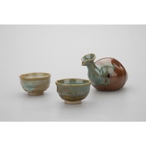 越中三助焼(とっくり、ぐい呑みセット)_雑貨・日用品 グラス・カップ 食器 雑貨・日用品 食器 装飾品・工芸品 陶器・漆器 _