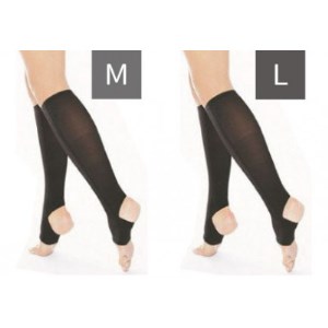 キュッとひきしめレッグシェイパー2枚セット(黒・Mサイズ、黒・Lサイズ)