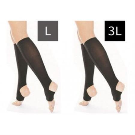 キュッとひきしめレッグシェイパー2枚セット(黒・Lサイズ、黒・3Lサイズ)