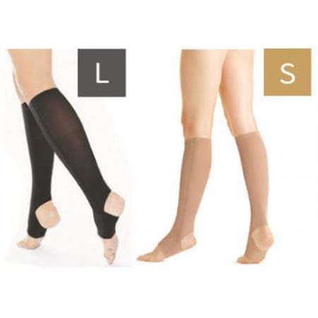 キュッとひきしめレッグシェイパー2枚セット(黒・Lサイズ、ベージュ・Sサイズ)【1289623】