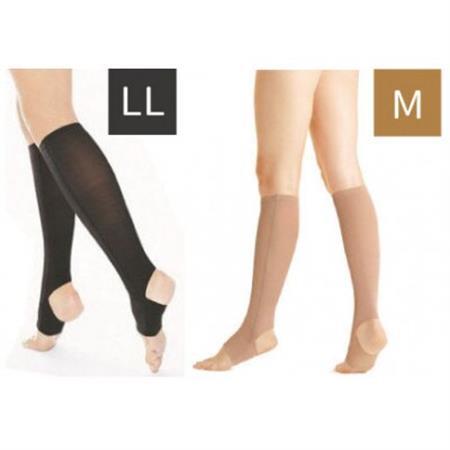 キュッとひきしめレッグシェイパー2枚セット(黒・LLサイズ、ベージュ・Mサイズ)【1289635】