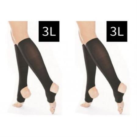 キュッとひきしめレッグシェイパー2枚セット(黒・3Lサイズ×2枚)【1289639】