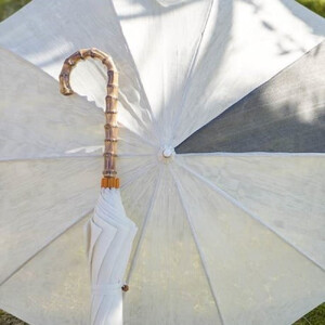 [南砺市]松井機業「城端しけ絹」しけ絹の日傘(麻炭1/9)◆受注生産 ご注文後2〜3ヶ月