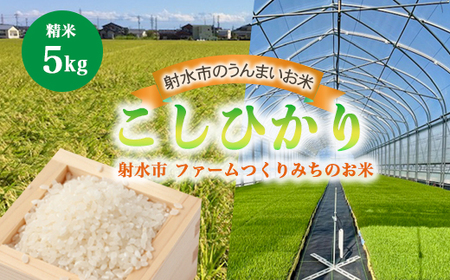 [射水市][射水の美味しいお米]ファームつくりみちのお米 作道米R7年度産こしひかり 5kg[精米] ※2025年10月上旬〜10月下旬頃に順次発送予定 ※離島への配送不可