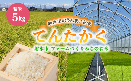 [射水市][射水の美味しいお米]ファームつくりみちのお米 作道米R7年度産てんたかく5kg[精米] ※2025年9月上旬〜9月下旬頃に順次発送予定 ※離島への配送不可