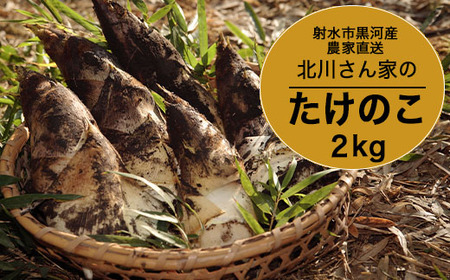 [射水市][射水のおいしい食品]射水市黒河産 農家直送 北川さん家の たけのこ 2kg ※2026年4月下旬頃〜5月中旬頃に順次発送予定 ※離島への配送不可