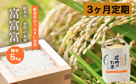 [3ヶ月定期便][射水市][射水の美味しいお米]若竹のお米 R8年度産富富富5kg | 新米 先行予約 令和8年産米 ブランド米 ※離島への配送不可 ※2026年10月上旬〜10月下旬頃に順次発送予定