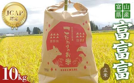 [数量限定]令和7年度産 富富富 玄米 10kg 米 お米 新米 ごはん おにぎり 富山 立山 北アルプス 健康志向 JGAP認定 F6T-847