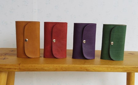 0129ミドル財布（ホールドあり）　グレー / アトリエSASSA / 富山県 朝日町 [34310081]