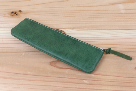 ペンケース グリーン [アトリエSASSA 富山県 朝日町 34310052]
