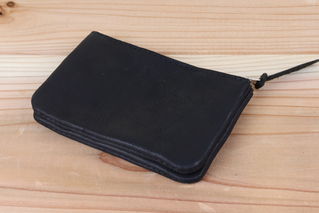 0194 おさいふポーチ ブラック [アトリエSASSA 富山県 朝日町 34310070]