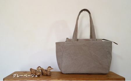 トートバッグ　M グレーベージュ [アトリエSASSA 富山県 朝日町 34310402]
