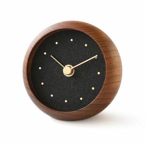 はなもっこ 置時計 【黒　ブラウン】