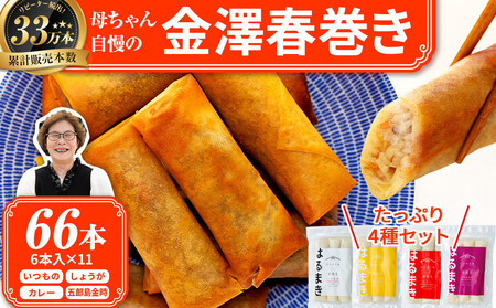 リピーター続出!!　金澤春巻き 4種詰め合わせ 11袋