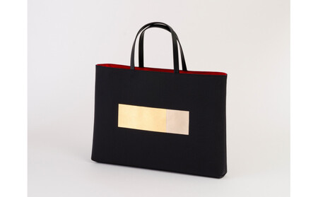 グログランバッグ横型・墨