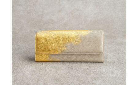 レザー長財布・グレー(永遠色)